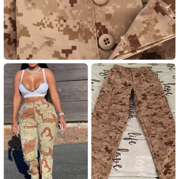 Authentic High waist Digital Camo Cargo Pants - Picture 1 of 7